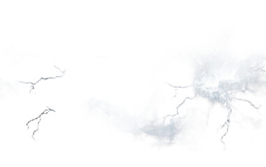 Black storm clouds with lightnin on transparent background, png