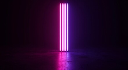 Neon Lights in a Dark Room: Abstract Pink and Purple Glow