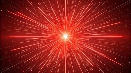 Bright red starburst light streaks explosion