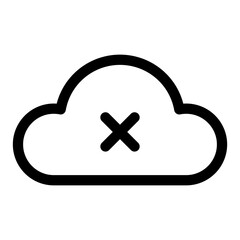 Obraz premium Cloud Cross Icon