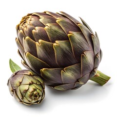 Fototapeta premium Waldspindel Black Jerusalem Artichoke Striking Dark Heirloom Tuber with Rich Earthy Skin and Knotted Organic Form Isolated on Crisp White Background for Bold Culinary and Art Photography