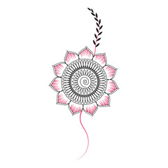 Abstract geometric red and black digital art design
