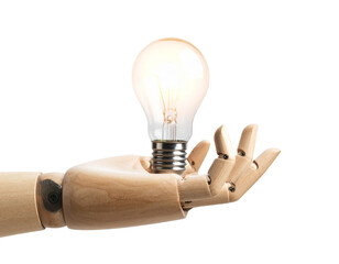 Firefly_3d Money Bag with dollar sign - Firefly_Ai robot hand holding lightbulb on isolated transparent background  (4)