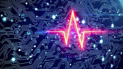 Exploring the intersection of technology and health through digital heartbeat visualization - Powered by Adobe