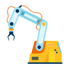 Fototapeta premium Modern industrial robotic arms for manufacturing and automation