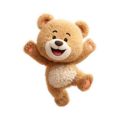 Fototapeta premium Teddy Bear PNG Clipart – Cute Plush Toy Illustration for Kids, Gifts, Valentines, Nursery Decor & Craft Designs with Transparent Background