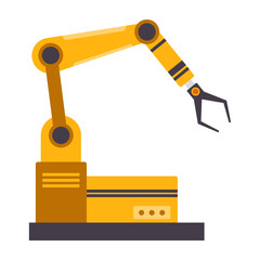 Modern industrial robotic arms for manufacturing and automation