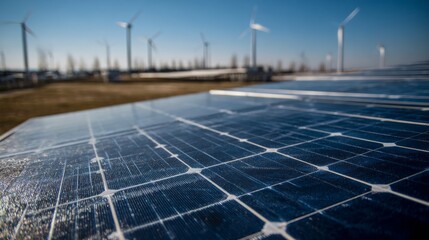 Wind power generation and photovoltaic solar panels