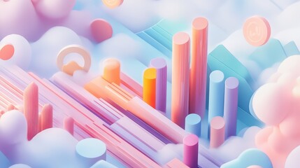 Obraz premium visualization growing data analytics chart