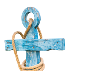 Firefly_3D illustration of a verified email envelope icon - Firefly_Blue wooden anchor with rope detail  (4)