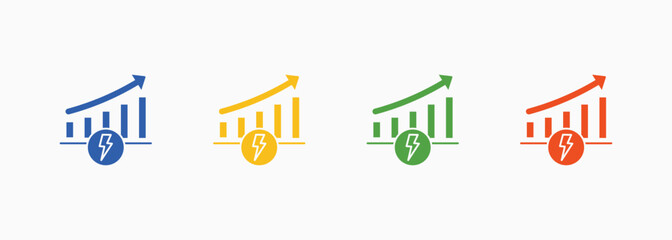 Energy Performance Icon Set Color Multiple Style Collection