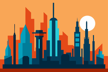 Futuristic City Skyline
