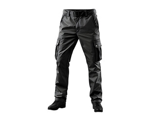 Black Cargo Pants on Transparent Background