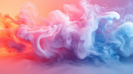 Fototapeta premium Dynamic colorful smoke patterns abstract art digital soft lighting aesthetic view creative expression