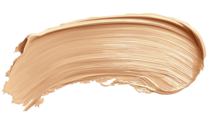 Smooth foundation smear, beige gradient flat vector texture, isolated