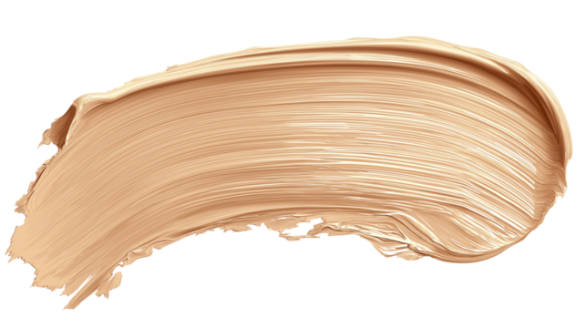Smooth foundation smear, beige gradient flat vector texture, isolated