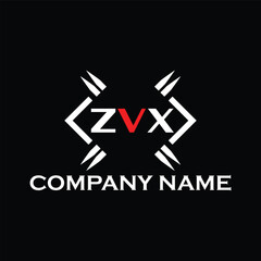 ZVX letter logo, ZVX letter logo design, ZVX lettermark, ZVX monogram logo, ZVX corporate logo, ZVX creative logo