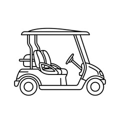 Vector Illustration of a golf cart for transporting players and equipment around the course during a game