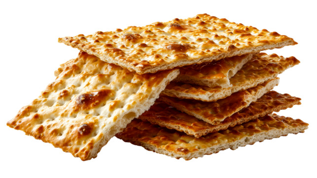 Stack of golden-brown baked flatbread with dimpled texture