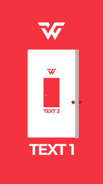 Minimal Door Opening Logo Reveal Animation &ndash; Vertical Format Loop Clean Intro