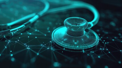 healthcare futuristic scan of stethoscope