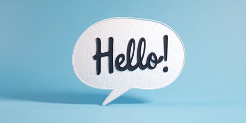 The Hello! Speech Bubble in a Modern and Creative Design.