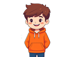 Firefly_3D illustration of a verified email envelope icon - Firefly_Cheerful animated boy with stylish hair in a hoodie