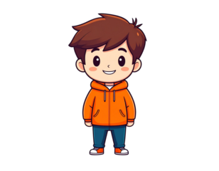 Firefly_3D illustration of a verified email envelope icon - Firefly_Cheerful animated boy with stylish hair in a hoodie  (2)