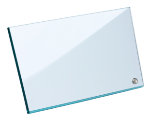 Diagonal Frosted Glass Pane with Gradient Opacity, PNG Transparent