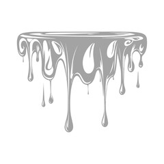 Melting paint effect, dripping liquid illustration