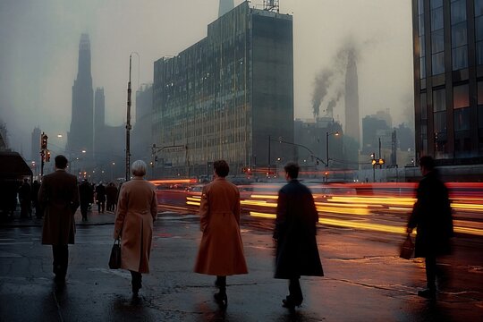people walking in the city