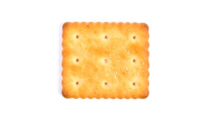 Single square cracker closeup