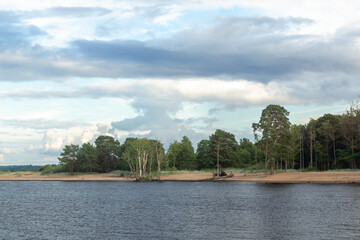 Beautiful landscape, Gulf of Finland early in the morning.