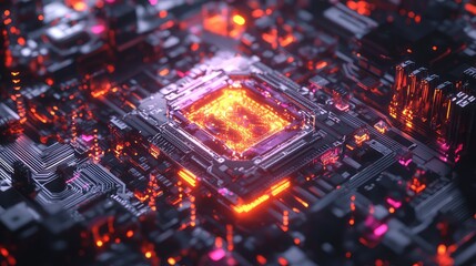 Obraz premium entanglement looping quantum processor