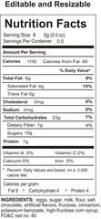 Nutrition Facts for Food Products and Ingredients
