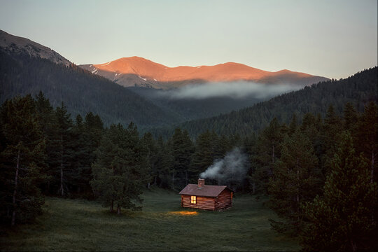 sunrise in the mountains