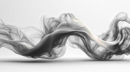 Dynamic flowing smoke abstract art minimalist studio digital artwork contemporary design close-up view fluidity concept