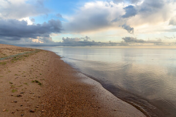 Obraz premium Beautiful landscape, Gulf of Finland early in the morning.