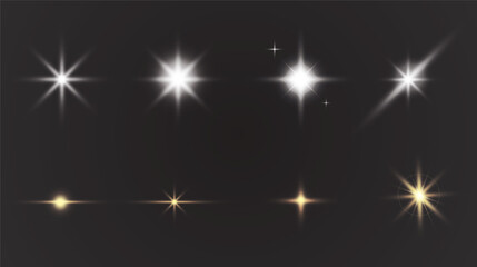 Light streak lens flare. Bright Star Light Effects on Dark Background © stockbyazan