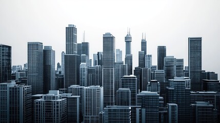 Fototapeta premium urban assembling city skyline property view