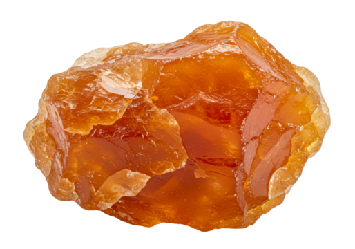 Translucent orange mineral specimen geology earth science study