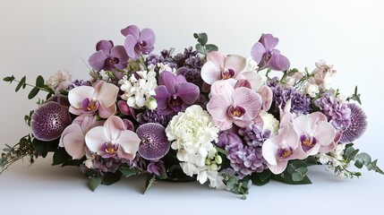 Lavish Lavender and Orchid Floral Arrangement: A Symphony of Purple Hues