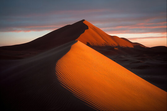 sunset in the desert