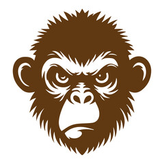 Monkey Head Silhouette