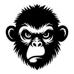 Monkey Head Silhouette