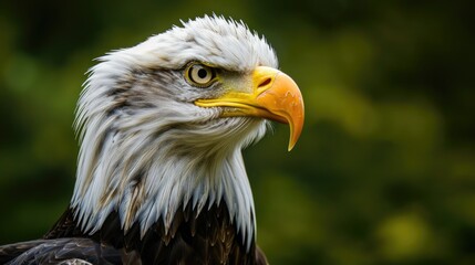 Fototapeta premium close-up view of the head and shoulders of an eagle