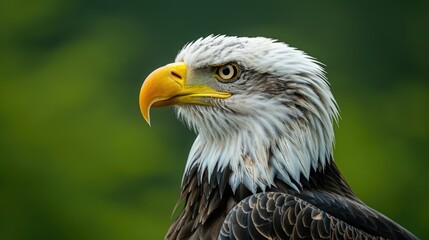 Obraz premium close-up view of the head and shoulders of an eagle