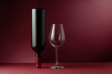 Red wine on a dark red background.