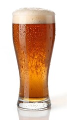 glass of beer isolated on white