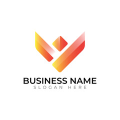 Stylish V Letter Logo Design with Modern Gradient Effect